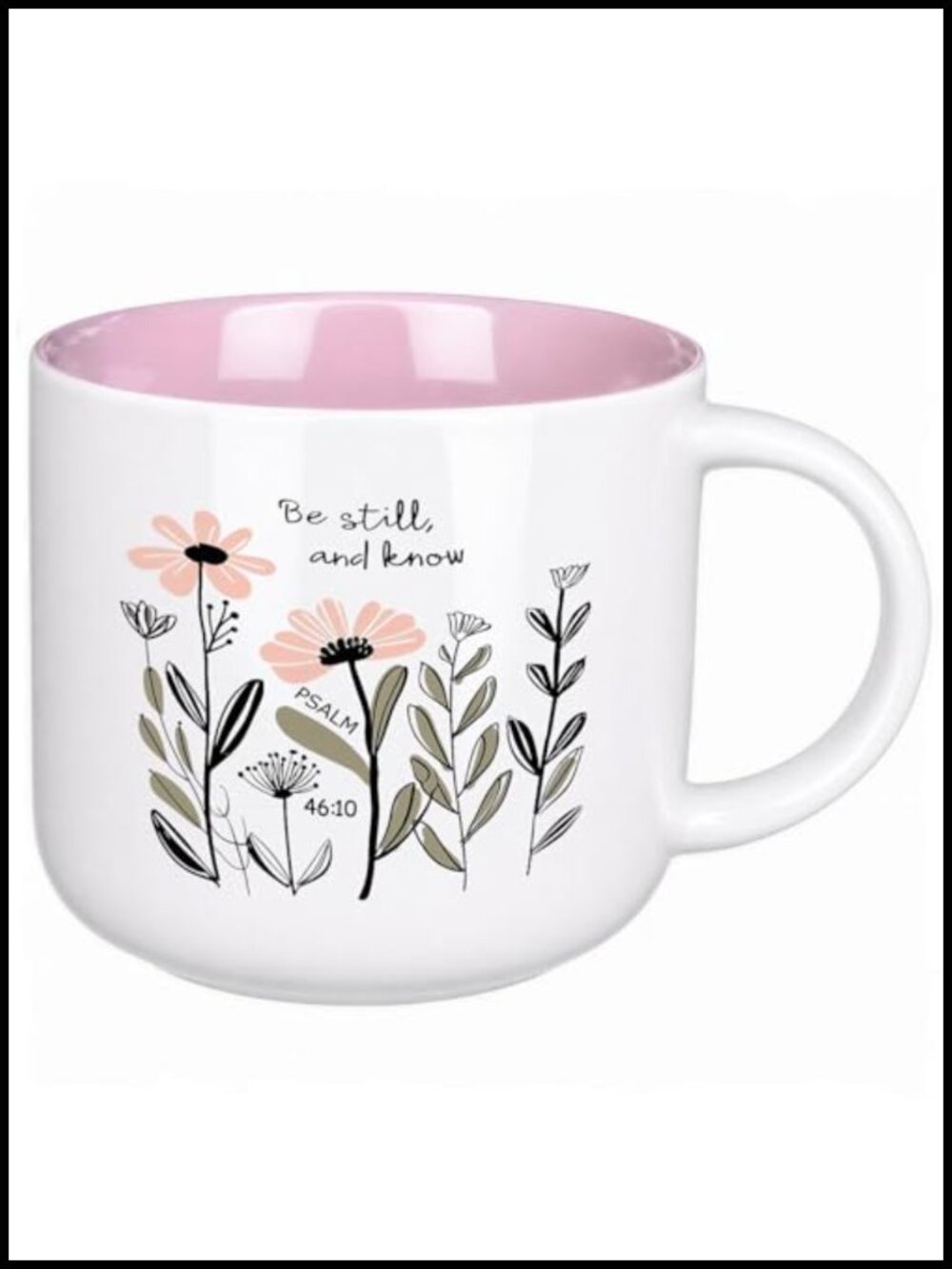 Ceramic Coffee Mug 13.5 oz Double-Sided Print Microwave Safe Be Still and Know